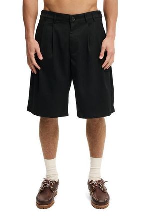 Cotton On Mens Super Baggy Pleated Short in Black at Nordstrom, Size 34