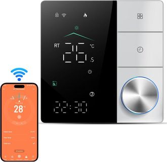 OEM Termostato Inteligente Para Calefacci&oacute;n El&eacute;ctrica Por Suelo Radiante Con Control Mediante Wifi, Ca Y Aplicaci&oacute;n Con Ia. Incluye Control Led, Pantalla 