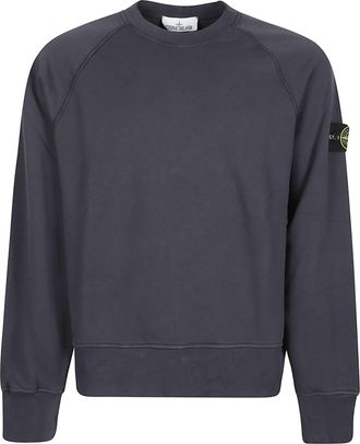 Stone Island Grey Raglan-Sleeve Cotton Sweatshirt