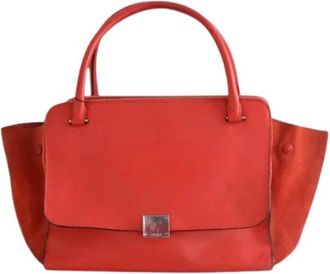 Celine Pre-owned Trapeze Cabas - Dames - Vintage Handtas - Oranje - ONE Size - Leer - Vintage