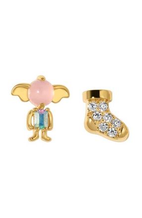 Girls Crew Harry Potter Dobby is a Free Elf Mismatched Stud Earrings in Gold at Nordstrom