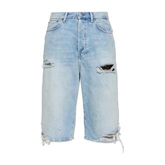 Acne Studios Denim Shorts, male, Blue, Size: XL Vintage-effect Shorts