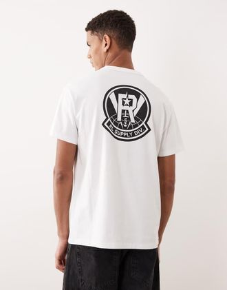 Polo Ralph Lauren Icon - T-shirt oversize classica bianca in tessuto pesante con logo sportivo sul retro-Bianco