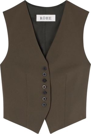R&oacute;he Reinvented Leren Jas - Dames - Bodywarmers - Bruin - 2XS - Leer - Jassen