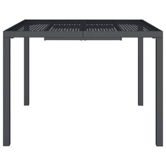 Berkfield Home Garden Table Anthracite 100x100x72 cm Steel in Black | Size: 100 x 100 x 72 cm