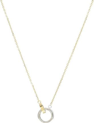 Kate Spade New York Set In Stone Pendant Womens Necklace Clear/Two Tone, Brass/Cubic Zirconia/Stainless Steel