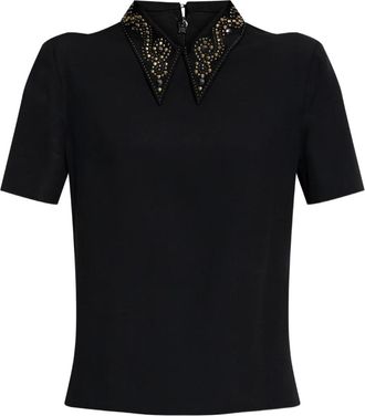 Versace Blusa con decorazione - Nero