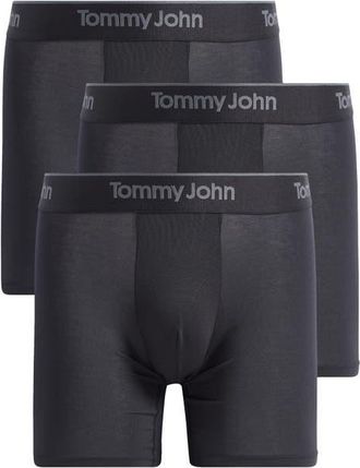 Tommy John 3-Pack Second Skin 6-Inch Stretch Modal Boxer Briefs in Black at Nordstrom, Size X-Large