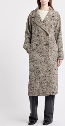 Treasure & Bond Herringbone Tweed Coat in Brown- Black Tweed at Nordstrom, Size Xx-Small