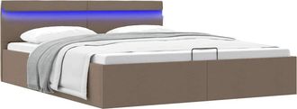 vidaXL Vidaxl - Cama Canap&eacute; Hidr&aacute;ulica Almacenaje Sin Colch&oacute;n Taupe 160x200 Cm