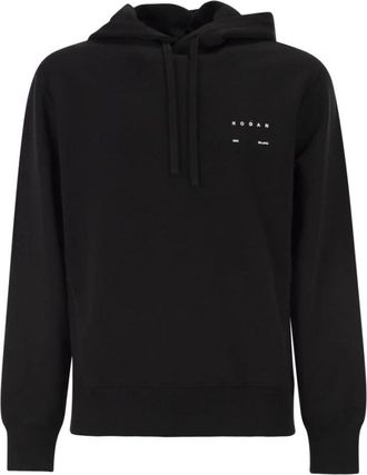 Hogan Hooded sweatshirt van katoen - Heren - Hoodies - Zwart - S - Katoen - Hoodies & sweatvesten
