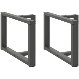 vidaXL Vidaxl - Patas Para Mesa De Centro En Forma De T (2 Unidades), Antracita, 60 X 25 X (42-43) Cm, Acero