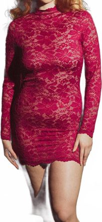 Kilo Brava Lace Mini Dress In Burgundy
