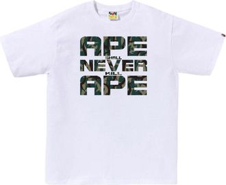 A Bathing Ape Trial Camo Asnka T-Shirt White Green 1L30-110-036-WHTGRN