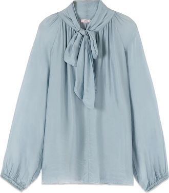 Oltre Blouses - Dames - Blouses - Blauw - XL - Overhemden