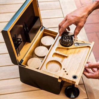 OEM Caja De Almacenamiento De Bamb&uacute; Con Bandeja Extra&iacute;ble, Separadores Extra&iacute;bles Y Caja De Almacenamiento De Madera Con Cerradura - Crezuo