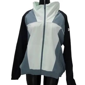 Under Armour Womens Woven Cb Storm Full Zip Jacket In Green/blue