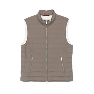 Brunello Cucinelli Quilted Gilet - male - Brunello Cucinelli - Waistcoats - Green - 2XL - Jackets