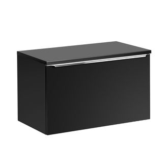 Petits Meubles Mueble bajo lavabo 80cm tableros laminados y mdf negro