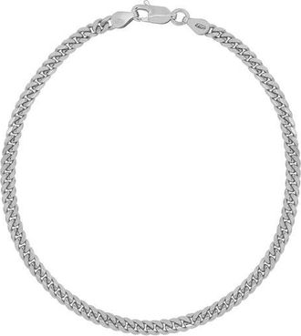 Bony Levy Curb Link Chain Bracelet in 14K White Gold at Nordstrom, Size 7.5