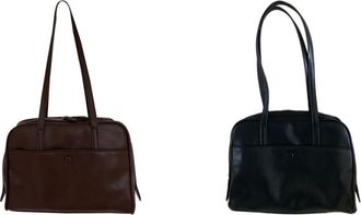 Generic PU Leather Shoulder Bags Retro Handbag Tote Bag for Women Fall Winter (Coffee)