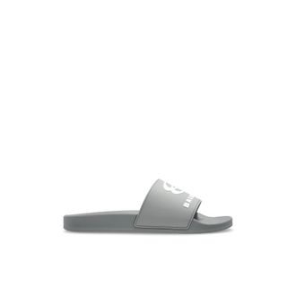 Balenciaga Sliders, male, Gray, Size: 6 US Rubber flip-flops