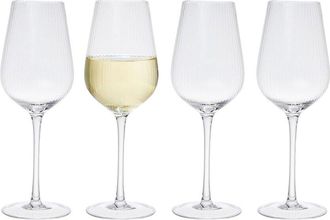 Godinger Set Of 4 Divo Optic White Wine Glasses