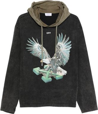Off-white Eagle Arrow hoodie - men - Cotton - L - Black