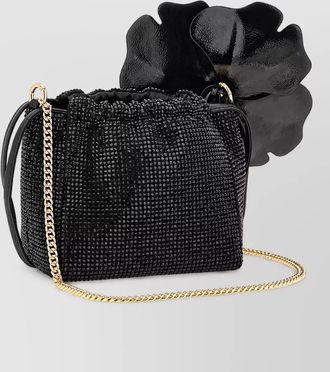 Pinko na rhinestone bucket bag
