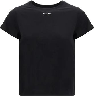 Pinko T-Shirt manica corta - Dames - T-shirts - Zwart - S - Katoen - Tops