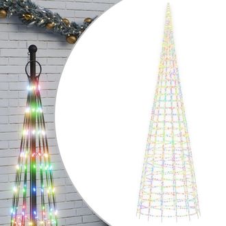 vidaXL &Aacute;rbol De Navidad En Asta De Bandera 3000 Led Colores 800 Cm Vidaxl