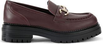 Kurt Geiger Womens Leather Tasha Loafer2 Loafers - Wine - Size UK 8