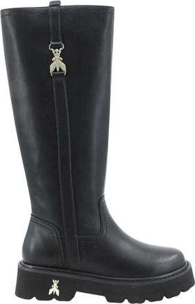 Patrizia Pepe Bota Alta de Piel - Shoes - Mujer - Negro - 38 EU