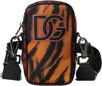 Dolce & Gabbana Pre-owned Fabric crossbody-bags - Dames - Vintage Schoudertas - Bruin - ONE Size - Nylon - Vintage