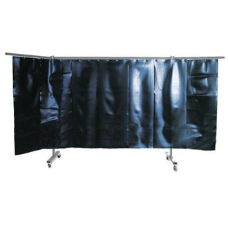 Kemper Biombo De 3 Piezas Con Cortina Lama, Mejor Protecci&oacute;n Contra Radiaciones, Proyecciones De Soldadura Y Salpicaduras Kemper S9 Verde Oscuro Mate