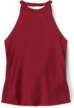 Motivi Sleeveless Tops - Dames - Tops zonder mouwen - Rood - M - Satijn - Tops