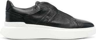 Hogan H580 slip-on sneakers - men - Calf Leather/Calf Leather/Rubber - 5.5 - Black