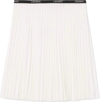 Lacoste White Short Pleated Mini Skirt