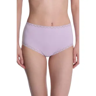 Natori Bliss Stretch Cotton Full Briefs in Purple Pearl at Nordstrom, Size X-Large