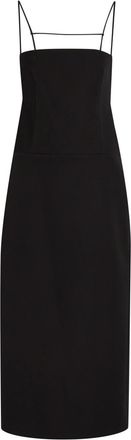 Calvin Klein Artemis Open-back Cotton Midi Dress - Black - 44 (UK12 / M)