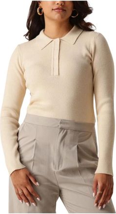 Notre-V Nv-Genny Sweater - Dames - Polos - Beige - XL - Tops
