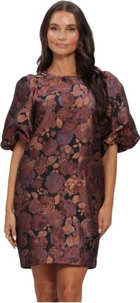 Notre-V NV-Izette Brocade Minidress - Dames - Korte kleedjes - Veelkleurig - M - Kleedjes