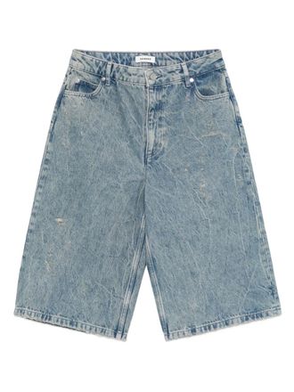 Sandro acid-wash denim shorts - women - Fabric - 40 - Blue