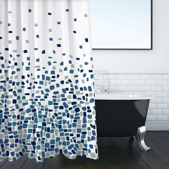 OEM Cortina De Ducha Para Ba&ntilde;era Y Ba&ntilde;o, Lavable, Antimoho Y Antibacteriana, 180 X 180 Cm, Bolsillos De 71 X 71 Cm, 100% - Crezuo