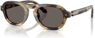 Giorgio Armani Square Zonnebrillen - Heren - Zonnebrillen - Bruin - 49 MM - Accessoires
