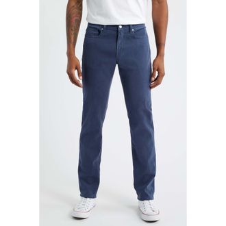Frame Denim LHomme Slim Fit Five-Pocket Twill Pants in Dark Blue at Nordstrom, Size 28