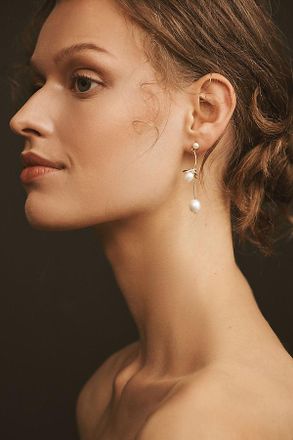 Anthropologie Pearl Blooms Earrings