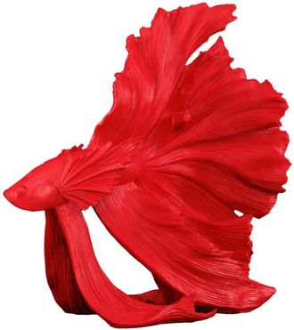 Global Interiors Xl Design Skulptur Crowntail 60 x 56 cm, Rot