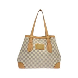 Louis Vuitton Pre-owned Hampstead Damier Azur Tote Bag - Dames - Pre-owned - Beige - Maat: ONE Size