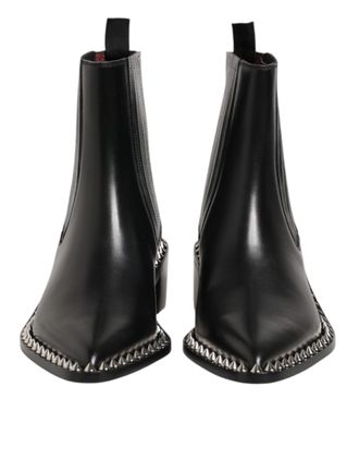 Dolce & Gabbana Black Studded Chelsea Short Ankle Boots Mens Shoes